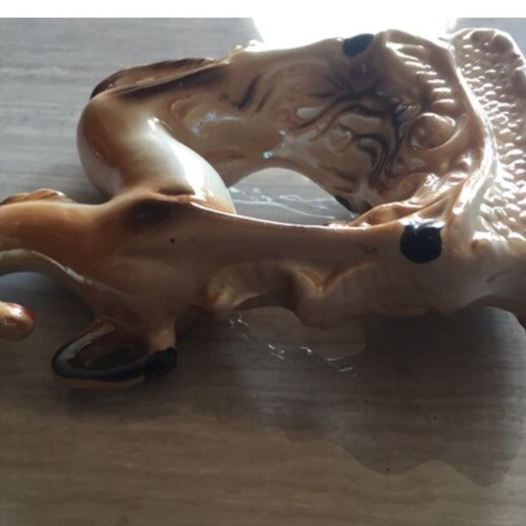 Vintage Horse Figurine Iridescent Glazed Porcelain Equestrian Lustreware Statue - Picture 5 of 6